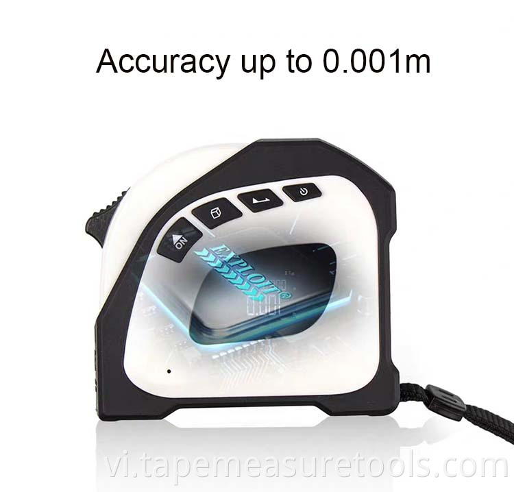 Băng đo khoảng cách laser kỹ thuật số 3 trong 1 40m có sạc USB Thước dây laser